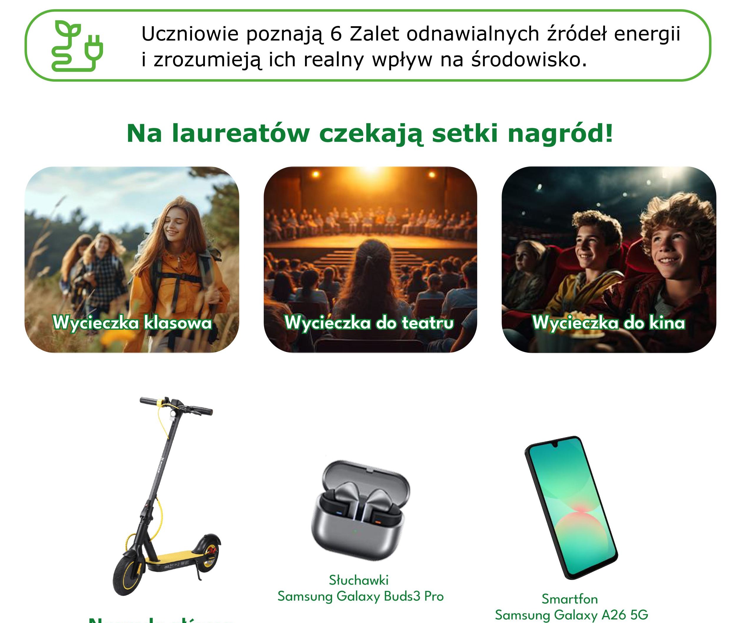 Zgłoszenia na stronie konkursowej www.nagrodyzenergia.pl mogą przesyłać: • rodzice lub opiekunowie prawni – w imieniu uczniów biorących udział indywidualnie. • przedstawiciel szkoły np. wychowawca, nauczyciel – w imieniu klas biorących udział w kategorii grupowej.